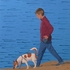 Obraz Petr Malina Chlapec se psem, 2023, olej, plátno, 100 x 90 cm