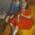 Obraz Adam Štech Děti, 2020, olej, tempera, plátno, 50 x 35 cm